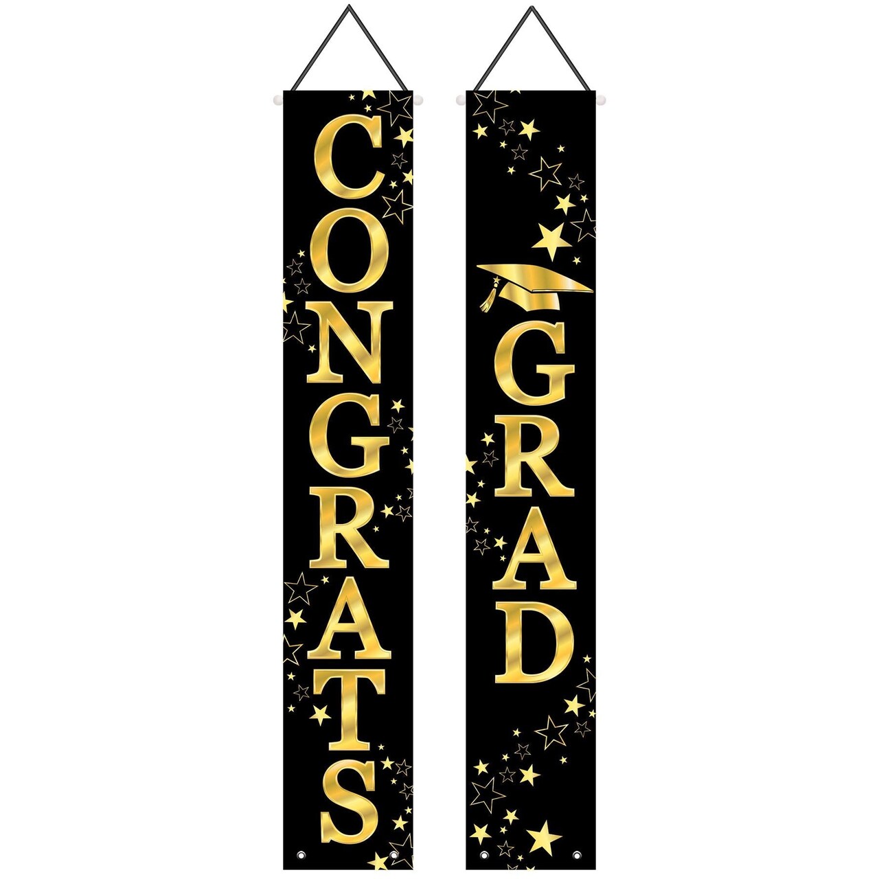 12 Pack Bulk Congrats Grad Fabric Graduation Party Door Panel Set